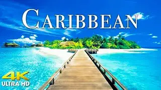 FLYING OVER CARIBBEAN (4K UHD) Beautiful Nature Scenery with Relaxing Music | 4K VIDEO ULTRA HD