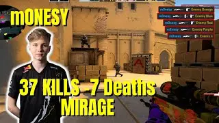 m0NESY Faceit Mirage POV - 37KILLS - 2 Quadros & 1 Penta Kills - w/b1t - CSGO m0NESY POV!