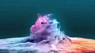 colorful smoke logo intro