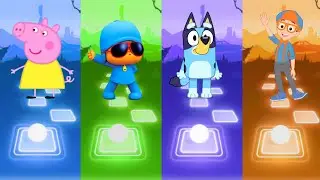 Peppa pig 🆚 Pocoyo 🆚 Bluey Bingo 🆚 Blippi Who Is Win ✅▶️