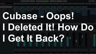 Cubase Restoring Deleted Audio Back Into Place From The Pool Trash