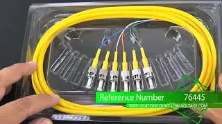 6 Strand Singlemode Fiber Pigtail w/ST Connectors (Quick Look)