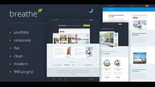 Preview Breathe Portfolio Template PSD Creative