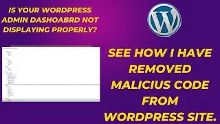 how to remove malicious code from wordpress website | how to fix wordpress dashboard hacked