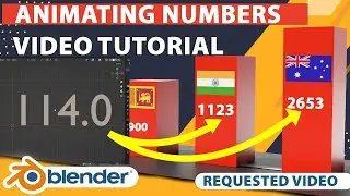 Animating Numbers in Blender - Blender in Hindi Free Addon #blender3d #numbers #animation #blender
