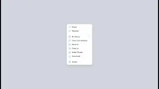Context Menu With Feather Icons | Mind-Blowing Codepen 