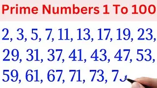 prime numbers 1 to 100 | prime numbers between 1 and 100 | 1 to 100 prime numbers