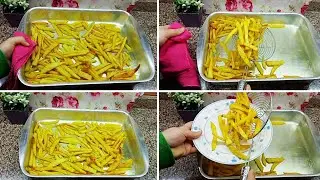 بطاطس🍟‼️ مقليه فى الفرن بمعلقتين زيت ⁉️🍟 بس