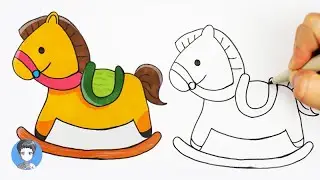 How to draw Wooden Horse Toy