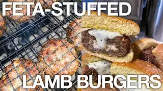 Feta Cheese Stuffed Grilled Lamb Burgers - Easy & Delicious Lamb Hamburger Sliders Recipe