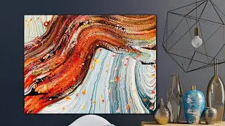 WOW Something different -DUST PAN POUR OVER RING POURS with massive Aussie slide fluid art