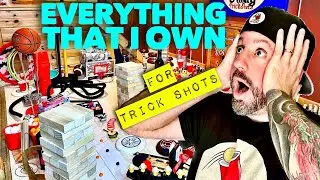 Behind The Scenes ALL MY TRICK SHOT Stuff In ONE ROOM!!! #trickshots #behindthescenes #trickshot