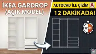 IKEA PAX Gardırop Çizimi | 12 Dakikada AutoCAD Teknik Çizim ve Modelleme