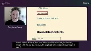 Don't Develop Just for Yourself - A Developer's Checklist to Accessibility by Eeva-Jonna Panula