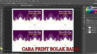 cara desain kartu hari raya idul fitri | cara print bolak balik