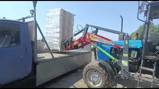 Погрузчик Азас ПКУ-0.9 поднимает больше 1т. без нагрузки