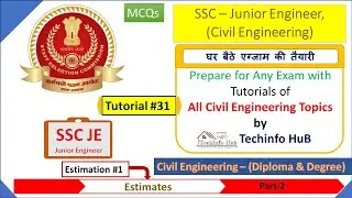 Tutorial #31 | Estimation | Basic Concepts of Estimation | Part-2 | All important Question for Civil