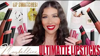 MAYBELLINE ULTIMATTE SLIM LIPSTICKS || LIP SWATCHES & FIRST IMPRESSIONS!