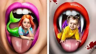 ¡Sirena Embarazada vs Vampiro Embarazada! Increíbles Trucos para el Embarazo y Momentos Divertidos