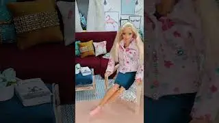 Sala/cozinha da boneca #artesanato #barbie #handmade