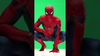 Spider-Man crouched Green Screen Effect 