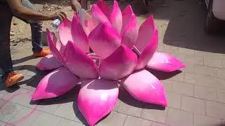 lotus in fibre material... video coming soon