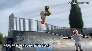 MON PREMIER FLAIR EN ROLLER !! JE REALISE VOS TRICKS #4 #roller #skatepark