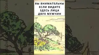 Найдёте на картинке лица двух мужчин? #тестнавнимательность #854