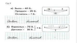 Математика 1 класс Урок 68 Задачи