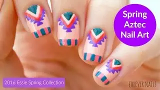 Spring Aztec Nail Art (Essie 2016 Spring Collection)