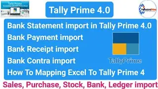 Bank Statement import tally prime | excel to tally import without software |