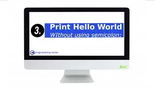 Print hello world without semicolon in C programming #3