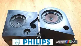 Two Vintage Philips Matchline TV Speaker Systems
