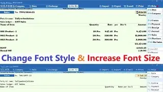 (Free Tally Addon) Change Font Style and Increase Font Size in Tally Prime www.tallywebsolutions.in