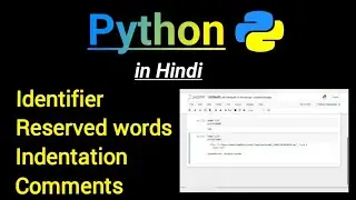 Python Identifier Indentation l PythonReservedWords
