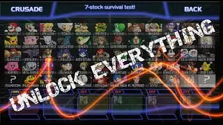 Super Smash Bros Crusade 9.1 how to unlock everything!