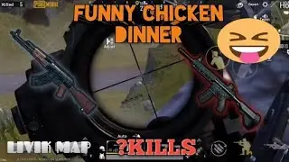 FUNNY CHICKEN DINNER |SOLO MATCH |? KILLS | AKM + M416| PUBG MOBILE| LIVIK|BY F1RE GAMER|