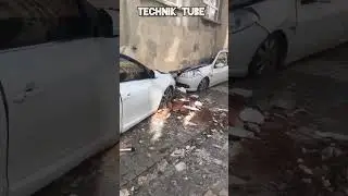 Дом упал на Авто😨#sorts #crash