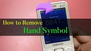 How to remove hand symbol in samsung mobile