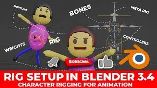 Rigging for animation in blender 3D in HINDI  #blender3d #blendertutorial  #update #freevideo