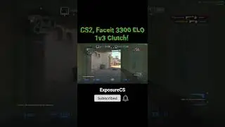 CS2, Faceit 3300 ELO, 1v3 Clutch! 