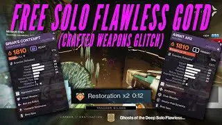 Destiny 2: Free Solo Flawless Ghosts of the Deep Dungeon (Crafted Weapons Glitch)