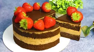 Так просто и так вкусно! Шоколадный ПП торт! Рецепт без глютена, без сахара!