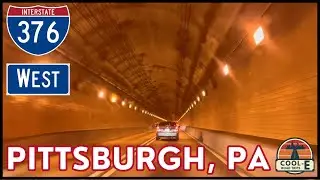 Pittsburgh: Downtown and Out at Night via I-376 WEST