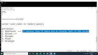 5 Cursor Attributes in Oracle Pl SQL