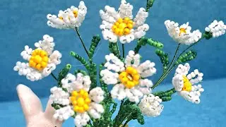 Миниатюрные  Ромашки из бисера Анонс от Koshka2015 - Beaded flowers, цветы из бисера, МК