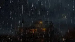 Heavy Rain in Cabin   pouring rain
