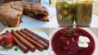 ОГІРКИ КАРІ. 🥒ЯБЛУЧНА ПАСТИЛА.🍏🍎 СЛИВОВА ШАРЛОТКА.🫐 БОРЩ.