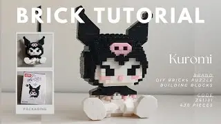 How to Build Sitting Kuromi | DIY Bricks Puzzle Building Blocks Tutorial Z61131 zhiduopin 430 Pieces