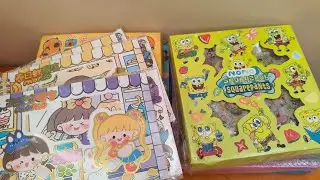 ASMR kawaii sticker journal | Unboxing paket isinya sticker lucu | asmr | unboxing | sticker